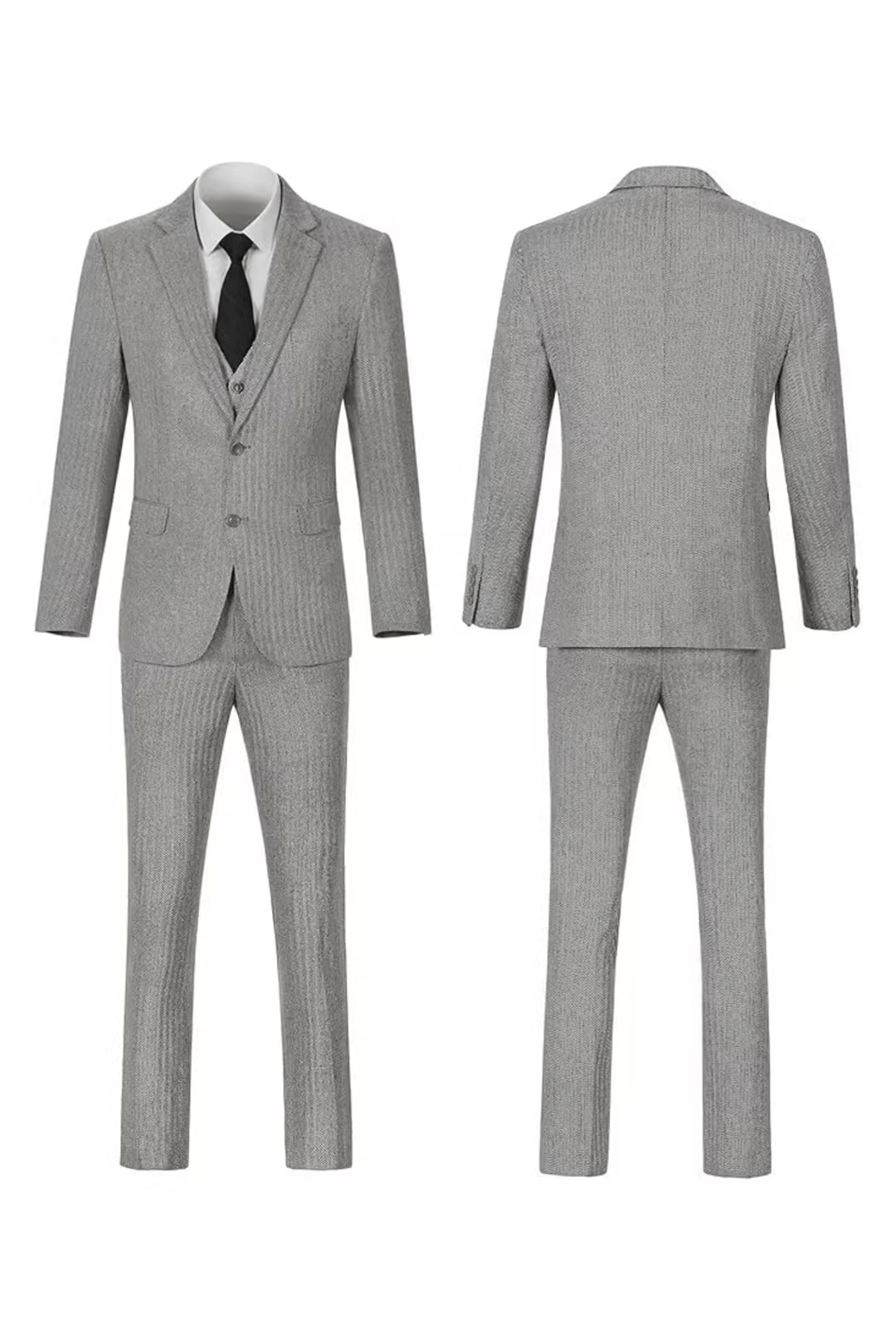 Men's Retro Tweed Herringbone 3 Piece Suit